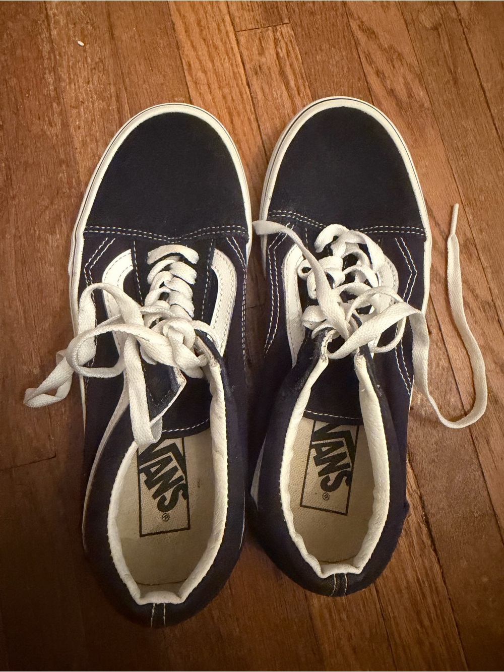 Vans Black and White Canvas Low-Top Sneakers